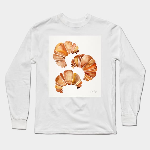 Croissants Long Sleeve T-Shirt by CatCoq